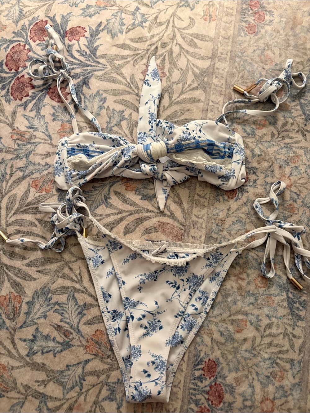 Elysiian blue floral bikini
